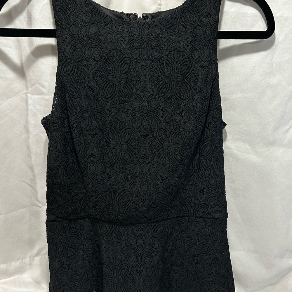 White House Black Market Black Lace Top